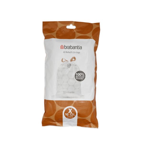Brabantia PerfectFit Bags, Code X, 10-12L, 40 Bags at Napev GH