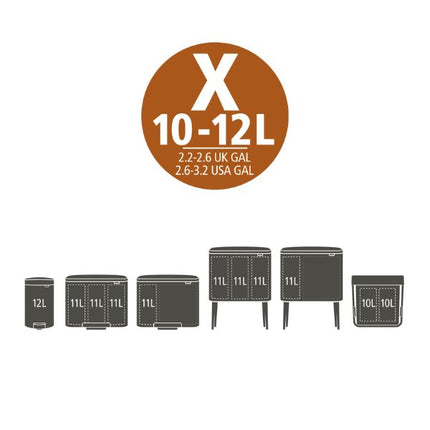 Brabantia PerfectFit Bags, Code X, 10-12L, 40 Bags at Napev GH