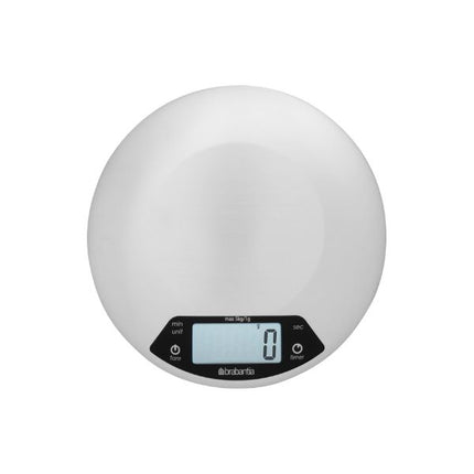 Brabantia Profile Digital Kitchen Scales, Round at Napev GH