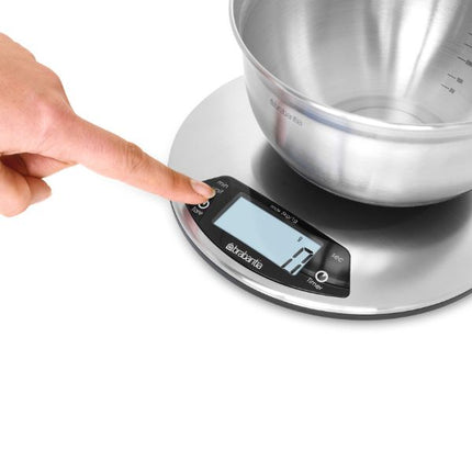 Brabantia Profile Digital Kitchen Scales, Round at Napev GH