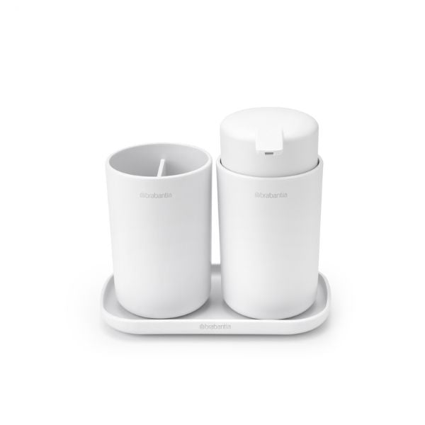 Brabantia ReNew Bathroom Accessory | Set of 3 White at Napev GH