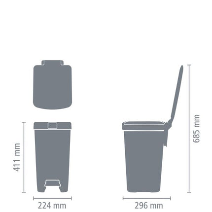Brabantia StepUp Pedal Bin 16L at Napev GH