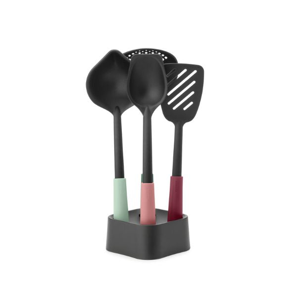 Brabantia Tasty+ Kitchen Utensils Set plus Stand at Napev GH
