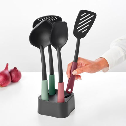 Brabantia Tasty+ Kitchen Utensils Set plus Stand at Napev GH