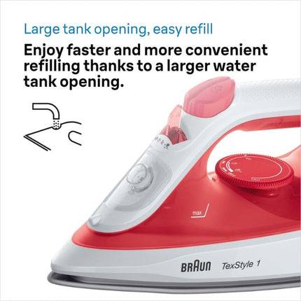 Braun 1900w Steam Iron - SI1019RD at Napev GH