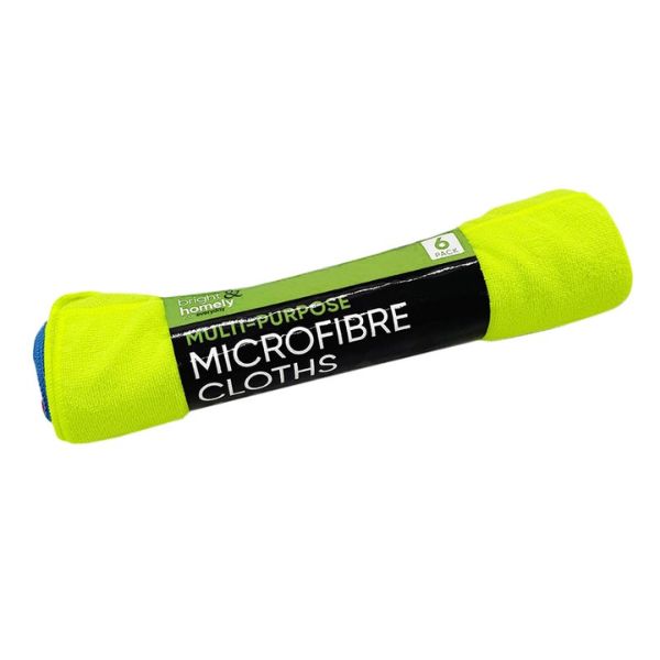 Bright & Homely Multi-Purpose Microfibre Cloths XL 40cm | Pack of 6 at Napev GH