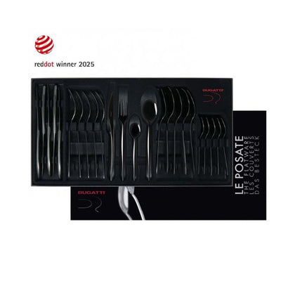 Bugatti Natura Black Diamond 24 Piece Cutlery Set at Napev GH