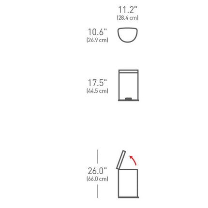 Simplehuman 10L Semi Round Bin