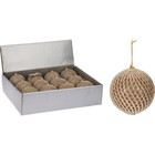 JK Home Décor - Xmas ball Glitter 80mm Gold at Napev GH