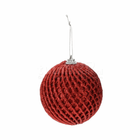 JK Home Décor - Xmas ball Glitter 80mm Red at Napev GH