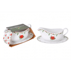 Christmas Holly Gravy Boat & Saucer at Napev GH