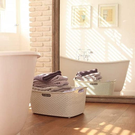 Curver Rattan Laundry Basket 47L at Napev GH