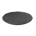 Dalebrook Mineral Agate grey 300mm melamine plate with a deep organic shape and mottled crackle-effect finish.