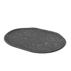 Dalebrook Mineral Agate grey melamine platter with an oval organic shape and mottled crackle-effect finish.