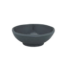 Dalebrook Mineral Agate grey 65ml melamine ramekin with a shallow rounded shape and subtle crackle-effect finish.