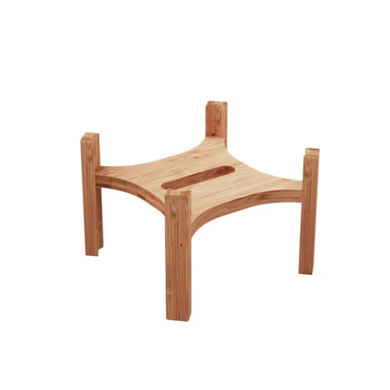 Four-legged bamboo frame for the Dalebrook Nimble buffet stand with curved supports and a central carrying slot.