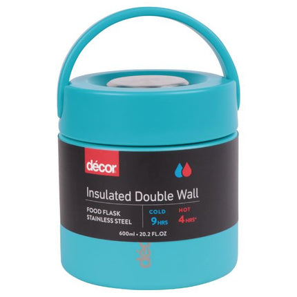 Decor Vacuum Food Flask 600ML Turquoise at Napev GH