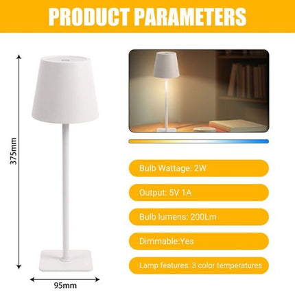 Extrastar LED Desk Lamp Rechargeable - White at Napev GH