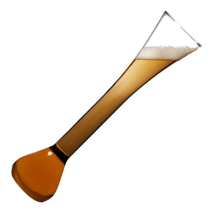 Glass HALF YARD of Ale with Stand at Napev GH