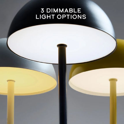 Global Gizmos 25cm Mushroom Table Lamp - Black at Napev GH