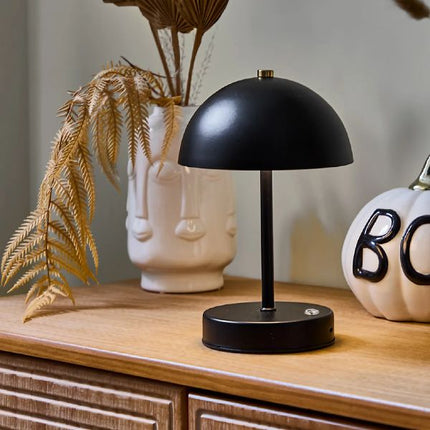 Global Gizmos 25cm Mushroom Table Lamp - Black at Napev GH