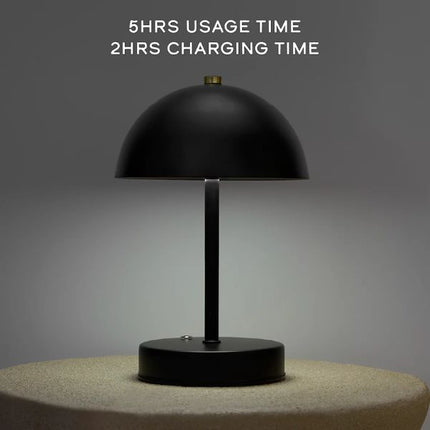 Global Gizmos 25cm Mushroom Table Lamp - Black at Napev GH