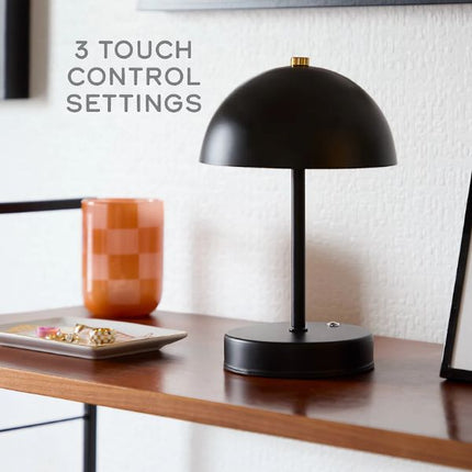 Global Gizmos 25cm Mushroom Table Lamp - Black at Napev GH