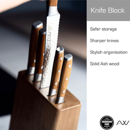 Grunwerg RF Ashwood 6 Piece Knife Block Set at Napev GH