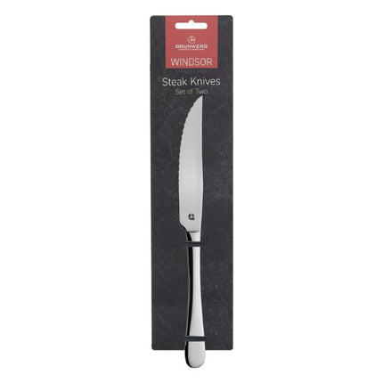 Grunwerg Windsor Steak Knife Set | Pack of 2 | Napev