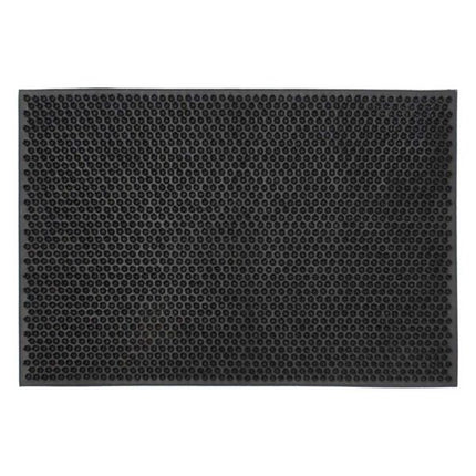 JVL Black Rubber Condor Astro Turf Effect Doormat 40x60cm at Napev GH