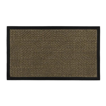 JVL Firth Tile Rubber Backed Door Mat, 40x70cm, Brown at Napev GH
