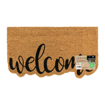 JVL Latex Shaped Coir - Welcome - 40x70cm at Napev GH