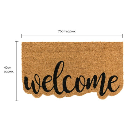 JVL Latex Shaped Coir - Welcome - 40x70cm at Napev GH