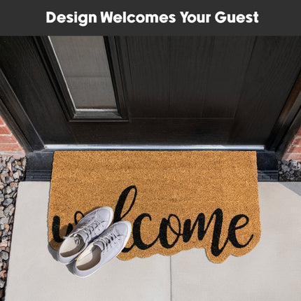 JVL Latex Shaped Coir - Welcome - 40x70cm at Napev GH
