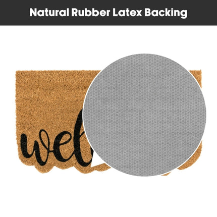JVL Latex Shaped Coir - Welcome - 40x70cm at Napev GH