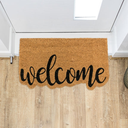 JVL Latex Shaped Coir - Welcome - 40x70cm at Napev GH