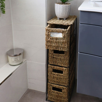 JVL Seagrass 4 Drawer Storage Tower at Napev GH