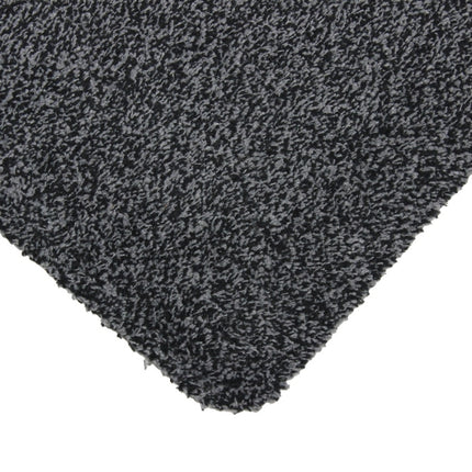 Close-up of the dark grey JVL Tanami barrier runner, showing its dense moisture-absorbing textured pile.