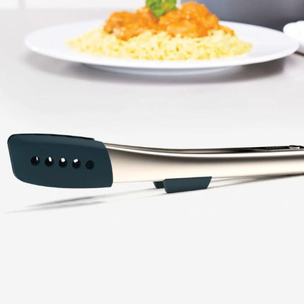 JosephJoseph Elevate Grey Silicone Steel Tongs at Napev GH