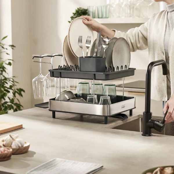 JosephJoseph Excel Stainless-steel 2-Tier Dish Rack at Napev GH