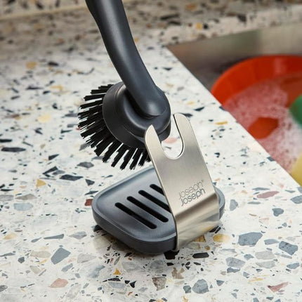 JosephJoseph SinkTech Soap Dispensing Washing Up Brush with Steel Stand at Napev GH