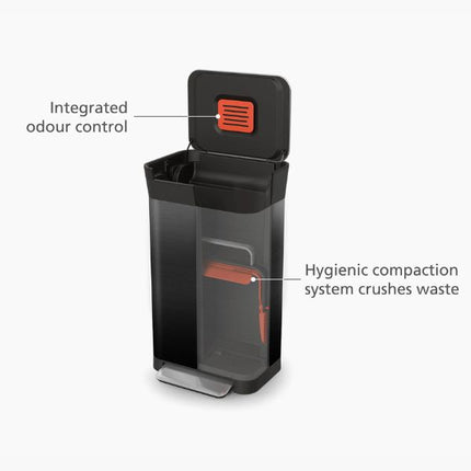 JosephJoseph Titan 30L Black Trash Compactor at Napev GH