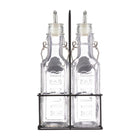 Kilner Set Of 2 Oil Bottles & Metal Rack 0.3L at Napev GH