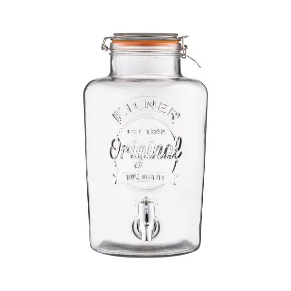 Kilner Clip Top Round Drinks Dispenser with Tap 8L at Napev GH