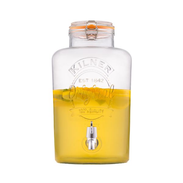 Kilner Clip Top Round Drinks Dispenser with Tap 8L at Napev GH