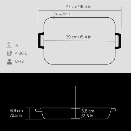 Lava Rectangular Dish 26x40cm at Napev GH