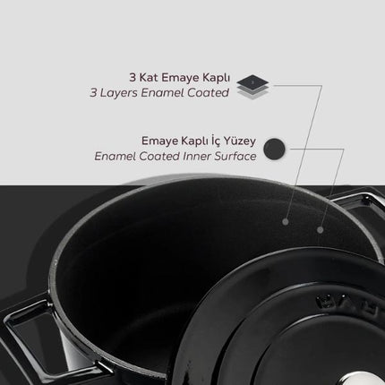 Lava Round Casserole - Dia.(Ø)20CM at Napev GH