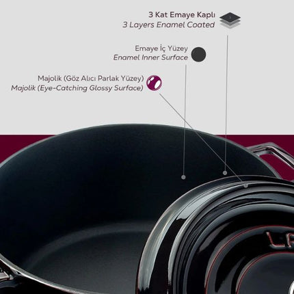 Lava Round Casserole -Dia.(Ø)24CM - Premium at Napev GH