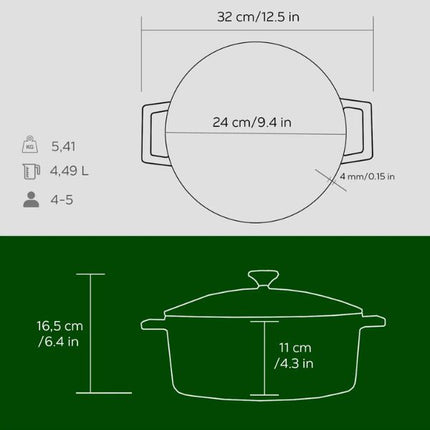 Lava Round Casserole - Dia.(Ø)24CM at Napev GH