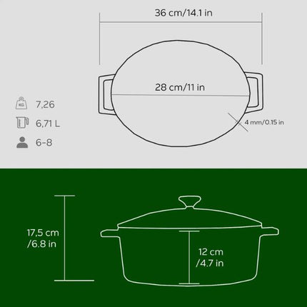 Lava Round Casserole - Dia.(Ø)28CM at Napev GH